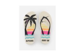 Dámské žabky rip curl mixed bloom open toe, hnědé