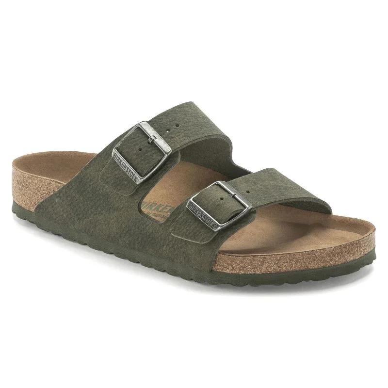 Žabky birkenstock arizona vegan microfaser regular dámské a pánské desert dust thyme s širokou stélkou (1024550)