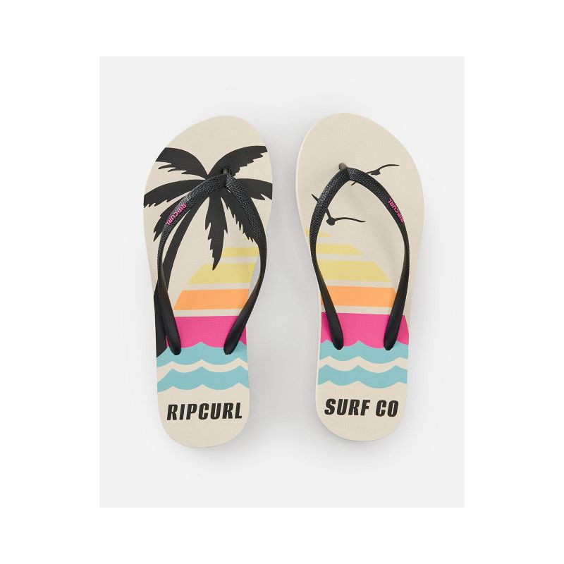 Dámské žabky rip curl mixed bloom open toe, hnědé