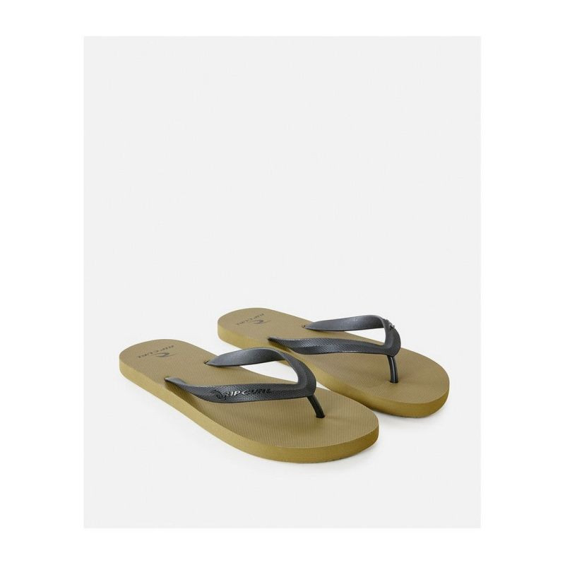 Plážové žabky rip curl brand logo bloom open toe v&nbsp;olivové barvě - Dámské boty žabky