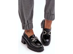 Mokasíny na podpatku 2646-6 černé - step in style 1