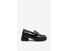 Mokasíny na podpatku 2646-6 černé - step in style 2