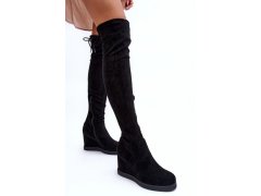 Kozačky na klínu ns362p černé - step in style 1