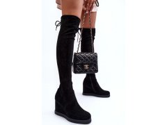 Kozačky na klínu ns362p černé - step in style 2