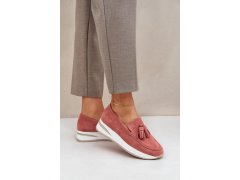 Mokasiny tq2407 růžovo-bílé - step in style 4