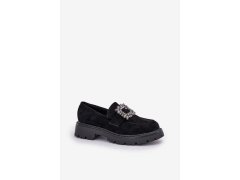 Dámské mokasíny na podpatku jh23-61 černá - step in style 2