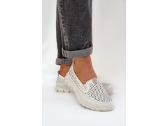 Mokasiny 24pb18-6870 krémové - step in style 2