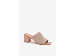 Pantofle fy35-1 béžové - step in style 1