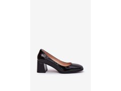 Dámské lodičky na sloupek podpatku 91130 černá - VINCEZA 3