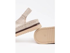 Krásné dámské sandály gd-fl1272 béžové - Goodin 2