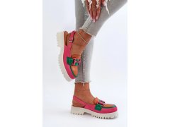 Dámské sandály mr38-656 růžovo-oranž-zelené - step in style 1