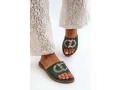 Pantofle kv27-052 tmavě zelené - step in style 1