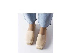 Dámské espadrilky 22883 béžová se stříbrnou - FLYFOR 2