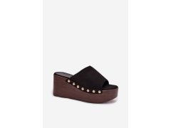 Bota na klínech dm487 černo-zlaté - step in style 1