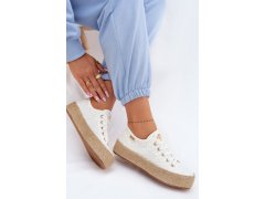 Krajkové tenisky espadrilky lcw-26-31-4326 bílé - lee Cooper 1