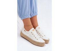 Krajkové tenisky espadrilky lcw-26-31-4326 bílé - lee Cooper 3