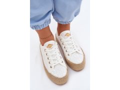Krajkové tenisky espadrilky lcw-26-31-4326 bílé - lee Cooper 4