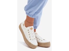 Krajkové tenisky espadrilky lcw-26-31-4326 bílé - lee Cooper 7