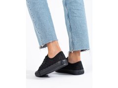 Trendy dámské černé tenisky bez podpatku 2