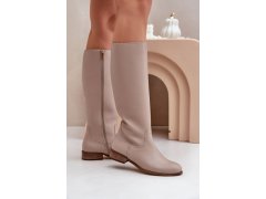 Kozačky na podpatku na zip model 203902 step in style 2