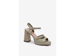 Sandály na podpatku model 212825 step in style 1