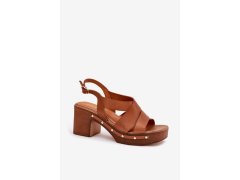 Sandály na podpatku model 214390 step in style 1