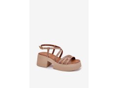 Sandály na podpatku model 214994 step in style 1