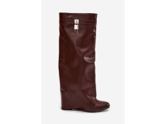 Kozačky na klínech model 217756 step in style 2