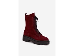 Šněrovací kotníkové boty na zip model 219117 step in style 1