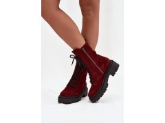 Šněrovací kotníkové boty na zip model 219117 step in style 2