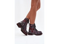 Šněrovací kotníkové boty na platformě model 219394 step in style 1