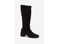 Kozačky na podpatku na zip model 220220 step in style 1