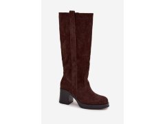 Kozačky na podpatku na zip model 220223 step in style 1