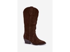 Kozačky na podpatku na zip model 222727 step in style 1