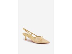 Sandály na podpatku s krajkou model 226926 step in style 1