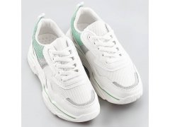 Bílo-mátové dámské sneakersy s&nbsp;brokátovými vsadkami (LU-2) 2