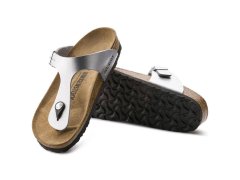 Dámské žabky birkenstock gizeh birko-flor ve stříbrné barvě (0043851) 2