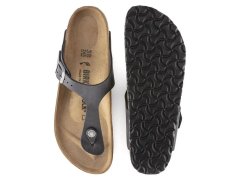 Dámské/pánské žabky birkenstock gizeh nu oiled black regular oiled leather pro široká chodidla (0845251) 2