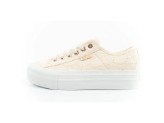 Lee cooper dámská sportovní obuv se šněrováním béžové dámské platformové tenisky 1