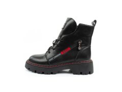 Lee cooper dámské trappery dámské zateplené kožené slingbacks černé červené dámské boty 1