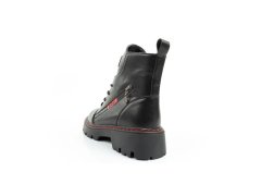 Lee cooper dámské trappery dámské zateplené kožené slingbacks černé červené dámské boty 4