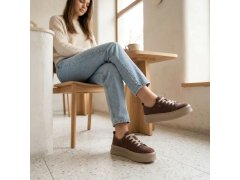 Kožené polobotky na platformě bílé filippo DP6122 5