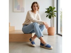 Dámské polobotky espadrille modré potocki PY16373 7