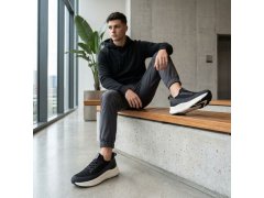 Dámské sportovní polobotky na platformě černé kobbo vinceza 102421 4