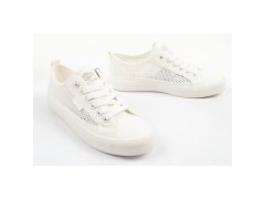 Lee cooper – dámské sportovní tenisky s prolamovaným vzorem, bílé, letní, pohodlné 7