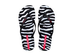 Dámské žabky ipanema animal print, černé a šedé, 83846-BP655 2