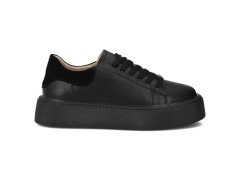 Černé dámské sportovní kožené polobotky na platformě filippo DP6119 1