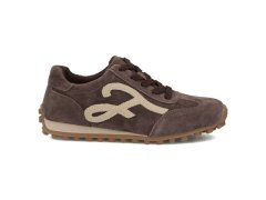 Dámské kožené polobotky, semišové tenisky, hnědé, filippo DP7961 1