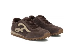 Dámské kožené polobotky, semišové tenisky, hnědé, filippo DP7961 3