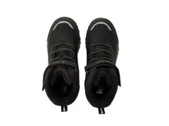 Lee cooper sportovní boty, černé kotníkové boty s podšívkou a suchým zipem 2
